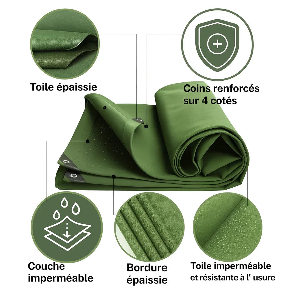Bache kaki militaire - Surplus militaire