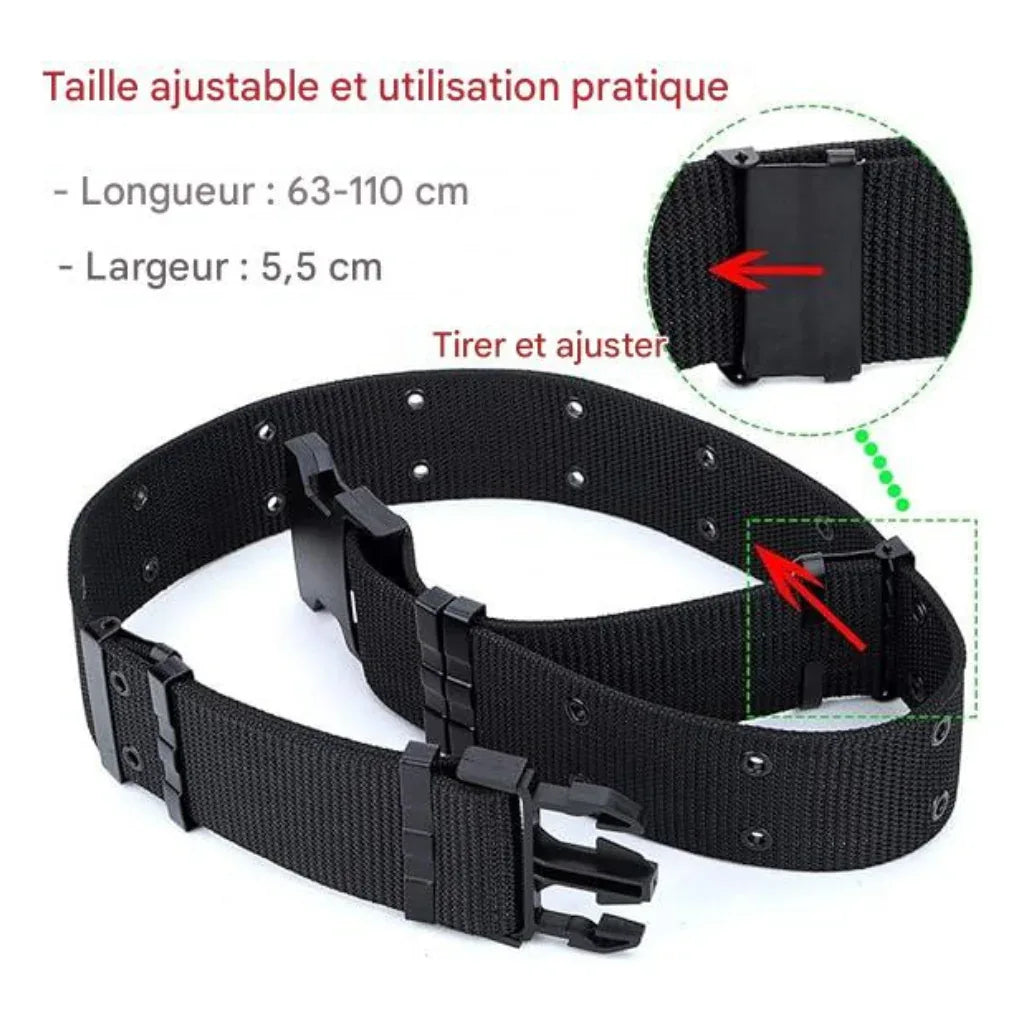 Ceinture militaire noir - Surplus militaire
