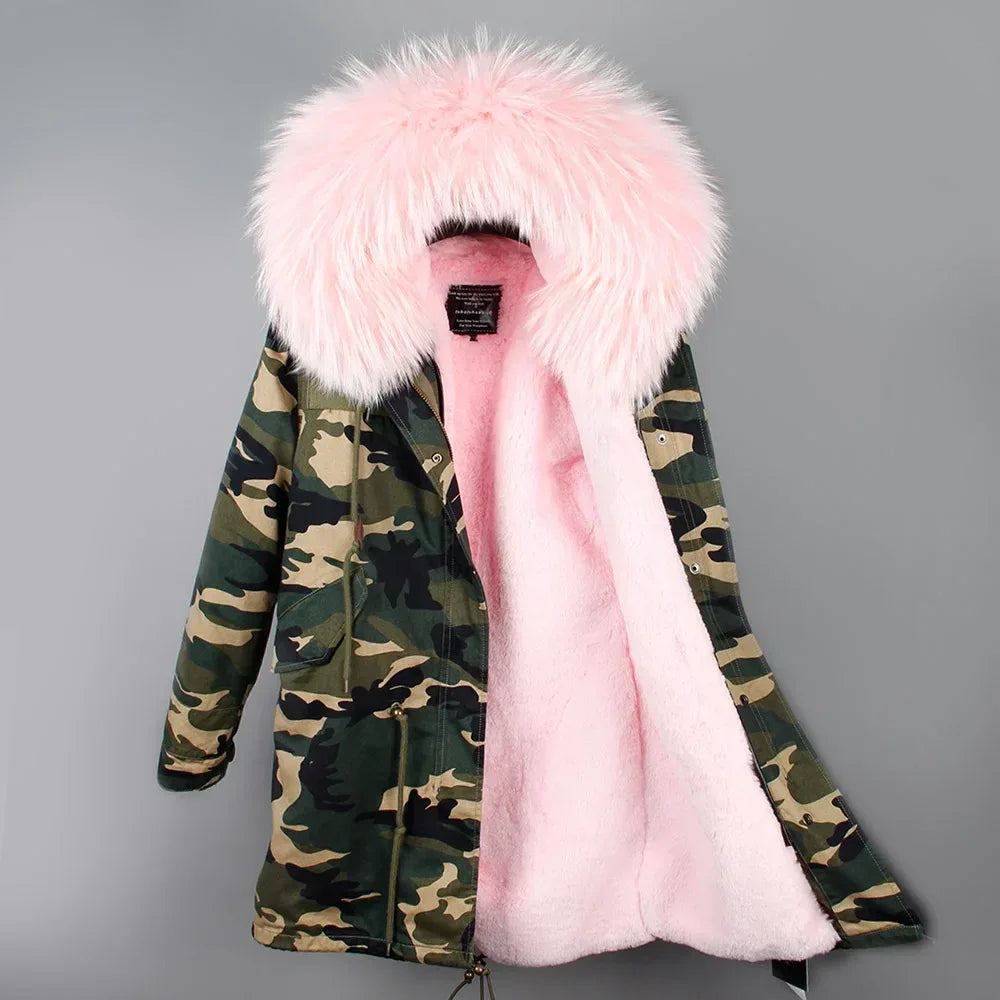 Manteau militaire fourrure rose - Surplus militaire
