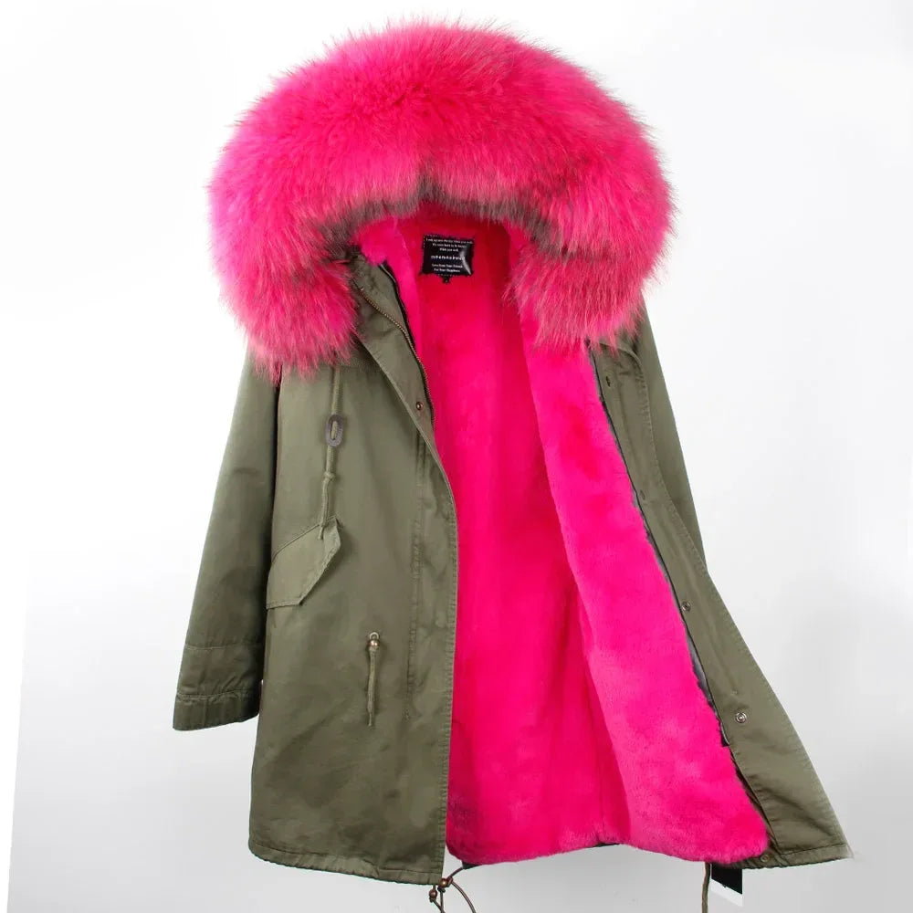 Manteau militaire fourrure rose - Surplus militaire