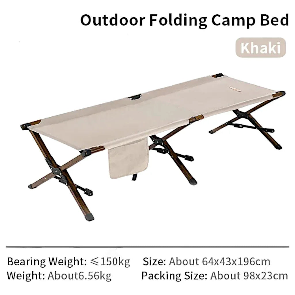 Lit de camp militaire en bois - Surplus militaire