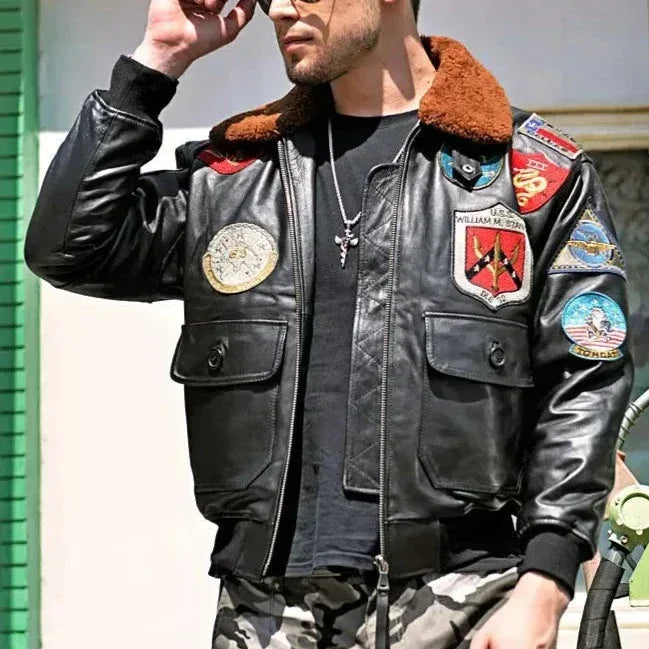 Veste cuir militaire - Surplus militaire