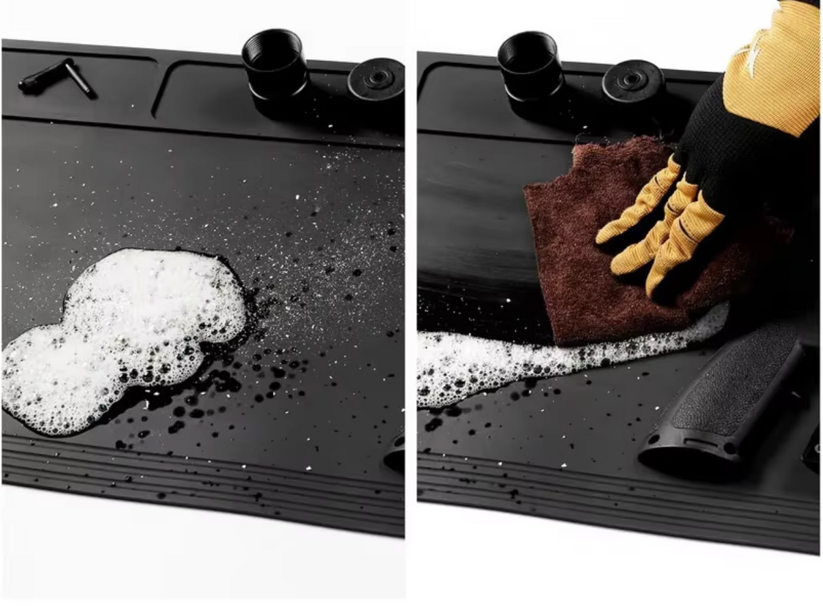 Long-gun cleaning mat