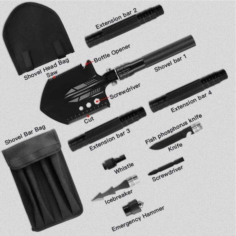 Pelle de survie 12 en 1 - Surplus militaire