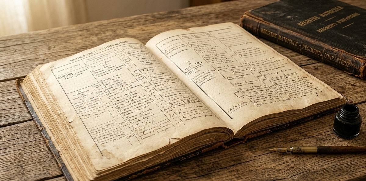 fiche matricule militaire ancêtre archives france comment retrouver