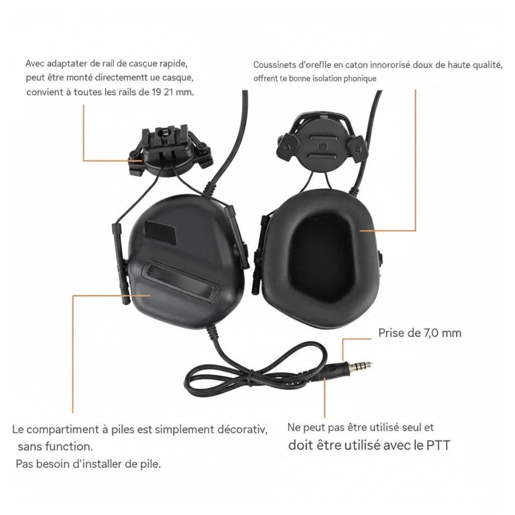 Casque anti-bruit tir militaire - Surplus militaire