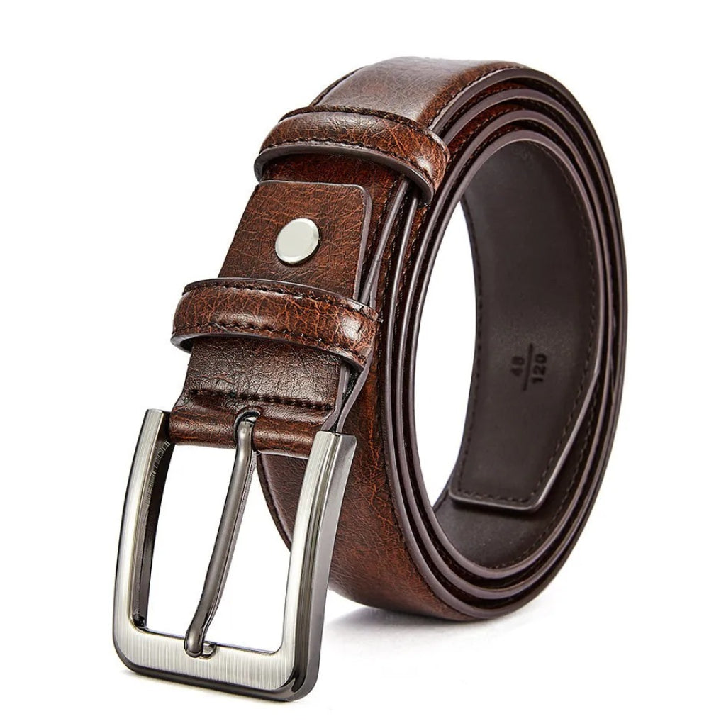 Ceinture militaire cuir marron