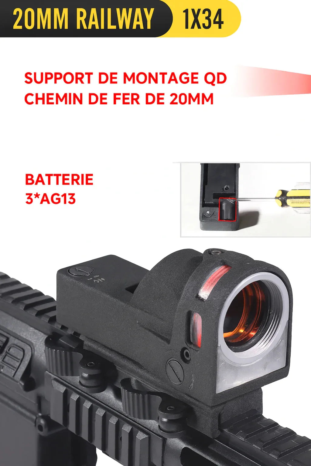 Viseur point rouge fibre optique - Surplus militaire
