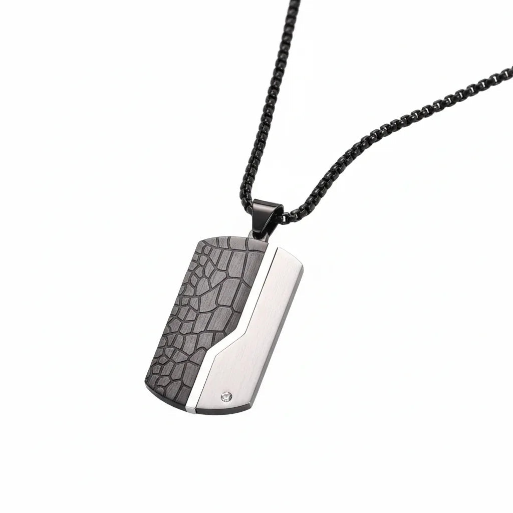 Collier plaque militaire argent - Surplus militaire