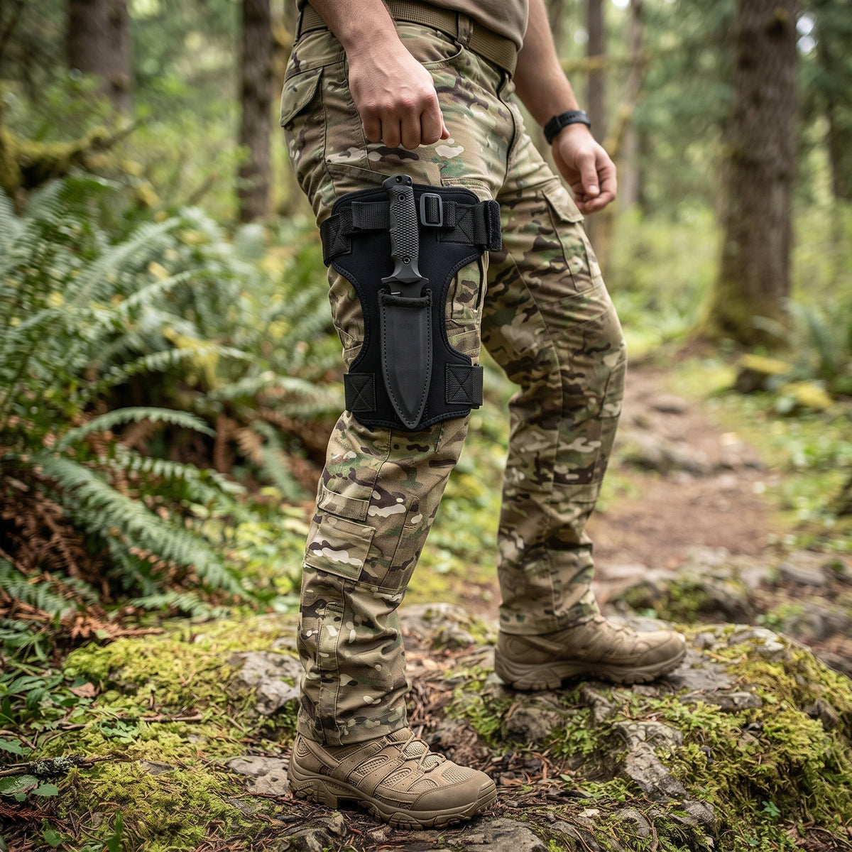 Knife thigh holster