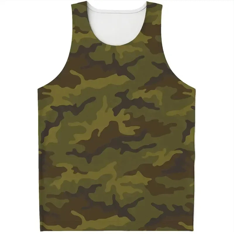 Debardeur camouflage vert - Surplus militaire