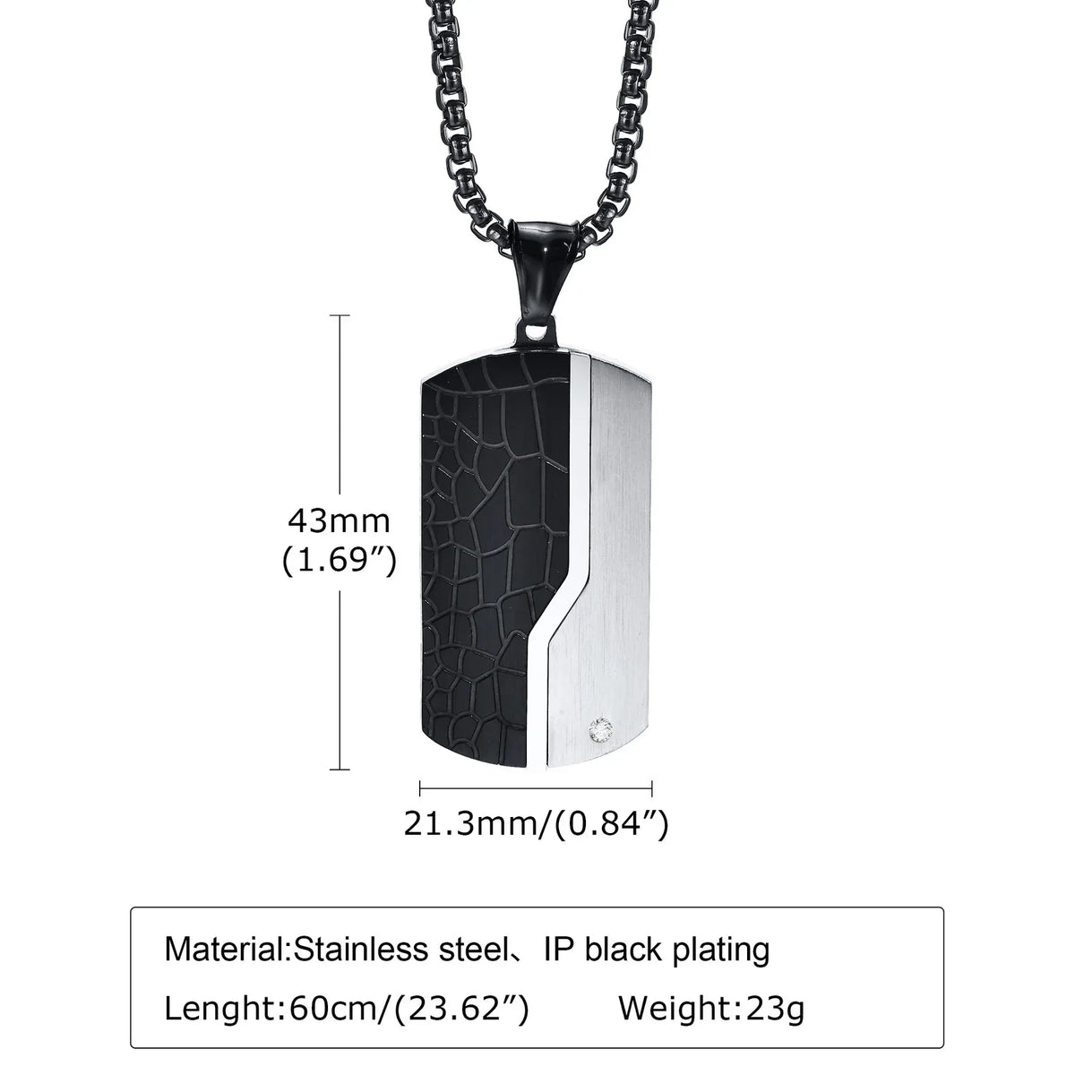 Collier plaque militaire argent - Surplus militaire