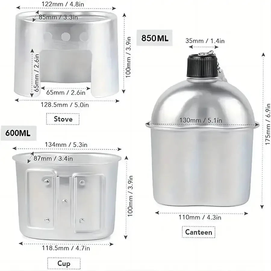Gourde militaire avec quart - Surplus militaire